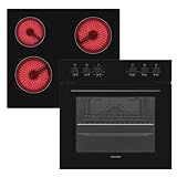 Telefunken ECH65A-B2 Einbauherd-Set | Elektro-Herd-Kochfeld-Kombination | Backofen mit...