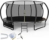 Flamaker Trampolin Outdoor Kinder, Gartentrampolin Ø 366/427cm mit Netz,...