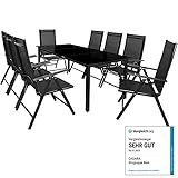Casaria® Gartenmöbel Set 8 Stühle mit Tisch 190x90cm Aluminium...