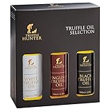 TruffleHunter Trüffelöl Geschenkset für Feinschmecker – weißes, englisches &...