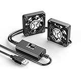 ELUTENG 2 in 1 USB Lüfter 40mm 5V, Doppel Mini USB Ventilator PC Lüfter 40mm Klein USB...
