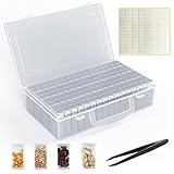 ARSUNOVO 64 Solts Samen-Aufbewahrungsbox, Diamant-Organizer, tragbare Perlenaufbewahrung,...