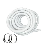 HAF® Hochwertiger Schwimmbadschlauch mit Muffen in Weiß 38mm inkl. 2X Edelstahl...