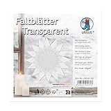 Ursus 2506100 - Faltblätter aus weißem Transparentpapier, ca. 14 x 14 cm, 42 g/m², 100...
