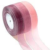 Fayemint 3 Stück Organza Bänder, Organza-Satinband, für Basteln, Dekoratives,...