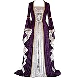 MJGkhiy Mittelalterliches Damenkleid Lange viktorianische Zeremonie Kleider mit...