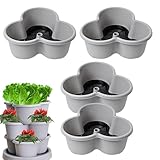 Gartenturm mit 4 Ebenen, vertikal, stapelbar, drehbar, mit Tablett und Rollboden, für...