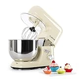Klarstein Küchenmaschine, Knetmaschine mit 5L Schüssel, 1800W Profi Küchenmaschine mit...