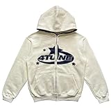 Kapuzenjacke Full Face Zipper Hoodie Retro Star Letter Print Jacke Y2k...