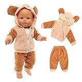 Miunana Kleidung Bekleidung Outfits für Baby Puppen, Puppenkleidung 35-43 cm, 2 teilig,...