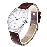 Digitale Armbanduhr mit Alarm, einfache Quarz-Armbanduhr für Herren, braun,...