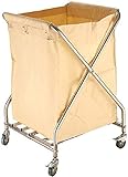 GHCXY Bewegliche Trolleys, Haushalts Servierwagen Edelstahl Wäschekorb Sorter...