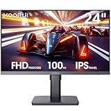 KOORUI Monitor 24 Zoll, Full HD IPS-Panel Bildschirm, Höhenverstellbar,...