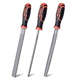 REALTEK Holzraspel Set 3tlg. inkl. Flachfeile Halbrundfeile Rundfeile, Klinge...
