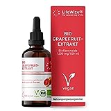 LifeWize® Grapefruitkernextrakt Bio Tropfen hochdosiert mit 1200mg /100ml - Vegan,...