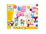 Simba 106326016 - Art and Fun Knetset Einhorn, 4x 50g Knete, 2x Einhorn-Form, Zubehör, ab...