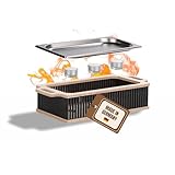 INEXTERIOR BBQ-Boards - Fleischwarmhalter fürs Grillen - Grillgut Stövchen mit...