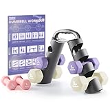 PhysKcal Hex Hanteln 6er Set mit Ständer - 2 x 1 kg, 2 x 2 kg, 2 x 3 kg, Handgewichte Set...