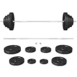 HOMCOM Hanteln Set 70kg Kurzhanteln aus Stahl Hantelset mit Rutschfester Griff...