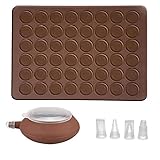 DURANTEY Macarons Backset 48 Löcher Kapazität Macaron Backbleche/ Cupcake 38 * 28 cm...