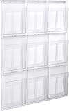 Helit H6812102 - Prospekthalter Wandset Placativ, 9 Taschen, DIN A4, hoch,...