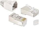 VESVITO 20er Pack RJ45 CAT 6 STP Crimpstecker für CAT6 CAT5e CAT6A Netzwerkkabel...