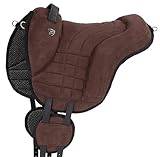 Equinate Reitpad Harper aus synthetischem Wildleder Pferd Braun - Bareback Pad...