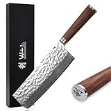 Wakoli Nussbaum Premium Nakirimesser mit 16,5 cm Klinge gefertigt aus 67 Lagen...