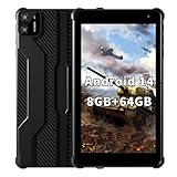 PRITOM 7 Zoll Android 14 Tablet PC mit 8GB RAM 64 GB ROM, 8-Core, 5G WiFi, Dual Kamera,...
