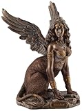 Griechische Sphinx von Theben, aus Kunststein angefertigt, von Hand bronziert und...