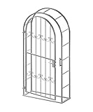 Sixone Gartentor Komplett-Set Silber Rosenbogen inkl. Gartentor Metalltor Luna 1060 x 2150...