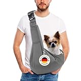 Hundetragetasche bis 10kg, verstellbare Hunde Tragetasche Hund, Hundetasche für...