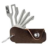 EL BICHO® Vigo I Leder Key-Organizer mit ZLIP® and Slide Einkaufswagenlöser aus...