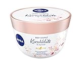 NIVEA Body Soufflé Kirschblüte & Jojobaöl (200 ml), Körperpflege für 24h...