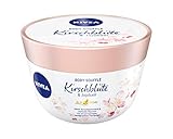 NIVEA Body Soufflé Kirschblüte & Jojobaöl (200 ml), Körperpflege für 24h...