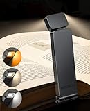 Tyreses Leselampe Buch Klemme, 500mAh USB Wiederaufladbare Buchlampe zum Lesen...
