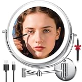 Auxmir Kosmetikspiegel mit Beleuchtung, 1X/30X Wiederaufladbar Schminkspiegel, 5000mAh...
