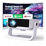 2025 Neuer Smart Beamer 4K Unterstützung, Android 11, Full HD 1080P, 25000...