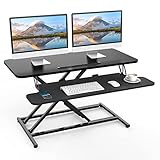 ERGOMAKER Stehpult Höhenverstellbarer Schreibtisch, 91 x 40cm Schnell Sitz Steh...