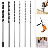 Holzbohrer Set Lang Extra Lange Bohrer - Ø 4, 5, 6, 7, 8, 10, 12 x 300mm Schalungsbohrer...