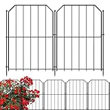Yeabett Gartenzaun 10 Stück,Dekorativer Metallzaun 31cm(B) × 41cm(H), Hundezaun Outdoor...
