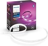 Philips Hue White & Color Ambiance Lightstrip Plus Basis-Set V4 (2 m), dimmbarer LED...