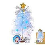 Hearthxy Kleiner Weihnachtsbaum | Tisch-Weihnachtsbaum-Lichternetz-Dekorationen für...