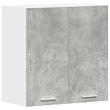 vidaXL Küchenwandschrank Betongrau 60x31x60 cm Holzwerkstoff, Wandschrank Küche,...