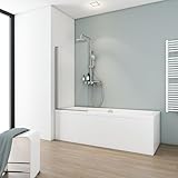 Schulte Duschwand Berlin, 70 x 120 cm, 5 mm Sicherheitsglas klar hell, alunatur,...