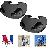GOLRISEN 2 Stück Getränkehalter Stuhl Schwarz Becherhalter Campingstuhl für...