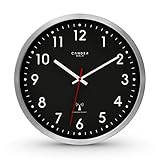 Cander Berlin MNU 3030 S Wanduhr Funk lautlos 30,5 cm analog Aluminium...