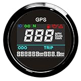 Geloo GPS Geschwindigkeitsmesser, 52 mm Digital Tachometer Kilometerzähler...