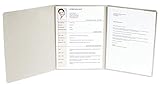 Exacompta 49704B Bewerbungsmappe (vertikale Prägung, 3-teilig mit 2 Klemmschienen...