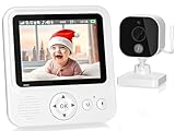 OBVHNUA Babyphone mit Kamera 2,8 Zoll Video-Babyphone 720p LCD babyfon mit...